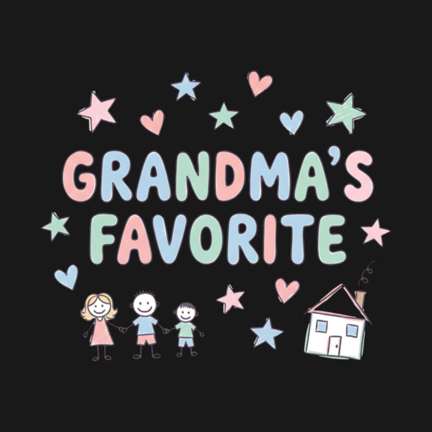 Grandma’s Favorite – Cute Kids Doodle Pastel Grandma Gift by ArtistTee ⭐⭐⭐⭐⭐