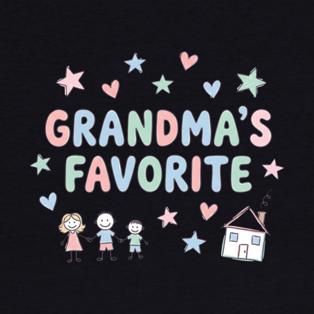 Grandma’s Favorite – Cute Kids Doodle Pastel Grandma Gift by ArtistTee ⭐⭐⭐⭐⭐
