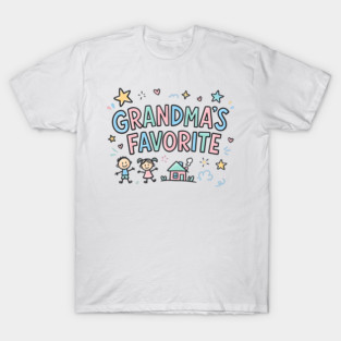 Grandma’s-Favorite-Cute-Kids-Doodle-Pastel-Grandma T-Shirt