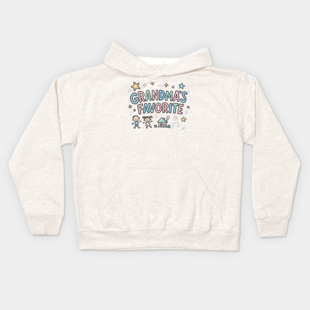 Grandma’s-Favorite-Cute-Kids-Doodle-Pastel-Grandma Kids Hoodie by ArtistTee ⭐⭐⭐⭐⭐