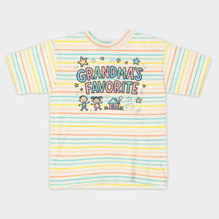 Grandma’s-Favorite-Cute-Kids-Doodle-Pastel-Grandma Kids T-Shirt