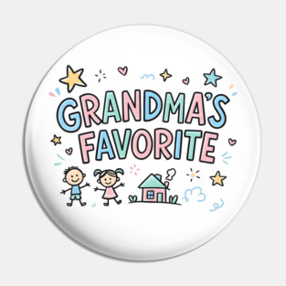 Grandma’s-Favorite-Cute-Kids-Doodle-Pastel-Grandma Pin
