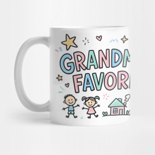 Grandma’s-Favorite-Cute-Kids-Doodle-Pastel-Grandma Mug