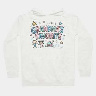 Grandma’s-Favorite-Cute-Kids-Doodle-Pastel-Grandma Hoodie