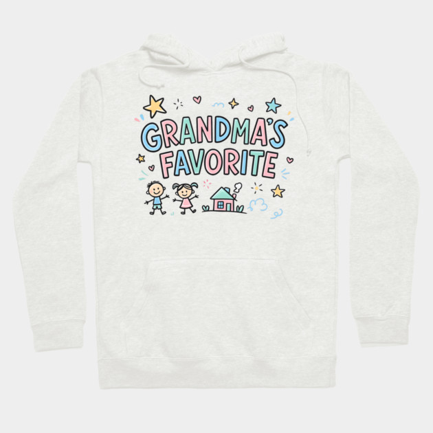 Grandma’s-Favorite-Cute-Kids-Doodle-Pastel-Grandma Hoodie by ArtistTee ⭐⭐⭐⭐⭐
