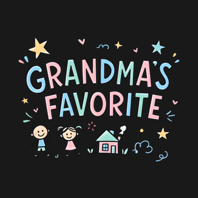 Grandma’s-Favorite-Cute-Kids-Doodle-Pastel-Grandma by ArtistTee ⭐⭐⭐⭐⭐