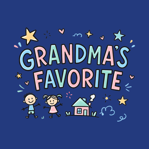 Grandma’s-Favorite-Cute-Kids-Doodle-Pastel-Grandma by ArtistTee ⭐⭐⭐⭐⭐