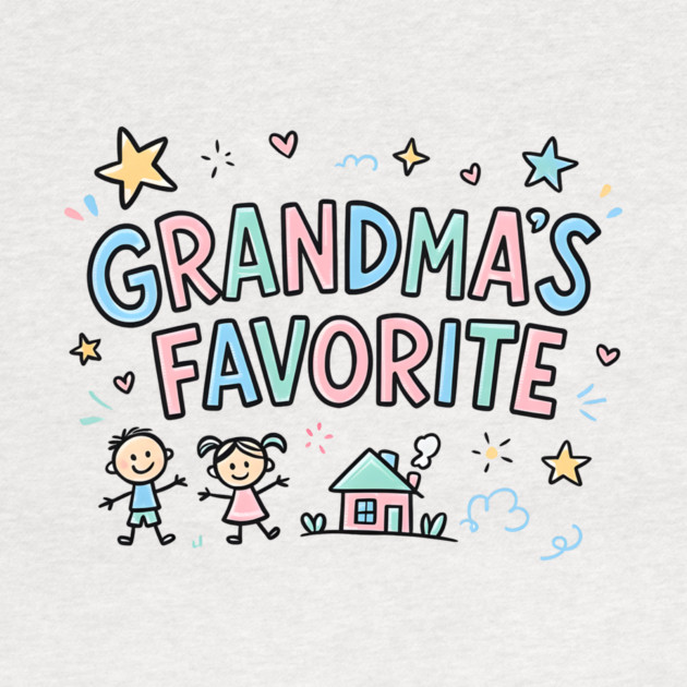 Grandma’s-Favorite-Cute-Kids-Doodle-Pastel-Grandma by ArtistTee ⭐⭐⭐⭐⭐