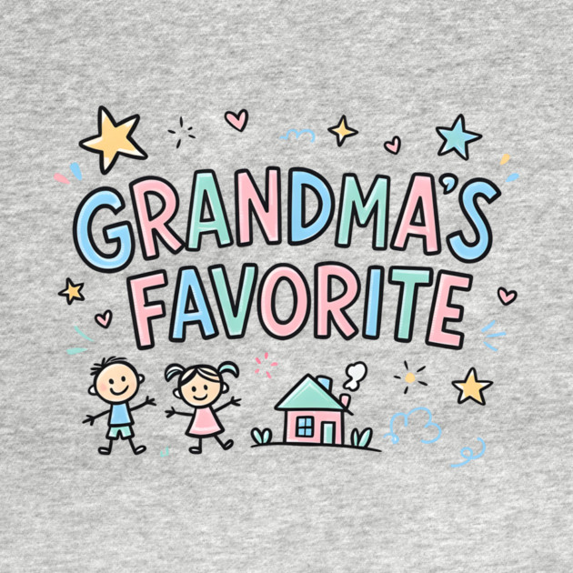 Grandma’s-Favorite-Cute-Kids-Doodle-Pastel-Grandma by ArtistTee ⭐⭐⭐⭐⭐