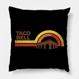 Retro Taco Bell Arch Building Pillow
