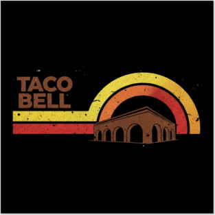 Retro Taco Bell Arch Building Posters and Art