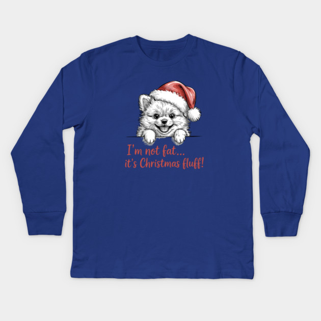 Pomeranian-Christmas-Dogs Kids Long Sleeve T-Shirt by JessArty