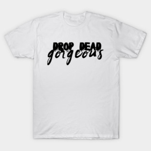 BLACK LOGO DROP DEAD GỎGEOUS BAND T-Shirt