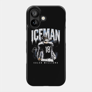 Caleb Williams Chicago Iceman signature Phone Case