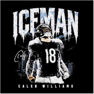 Caleb Williams Chicago Iceman signature Posters and Art