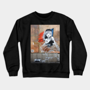 Cosette Teargas QR Code Banksy Crewneck Sweatshirt