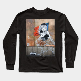 Cosette Teargas QR Code Banksy Long Sleeve T-Shirt