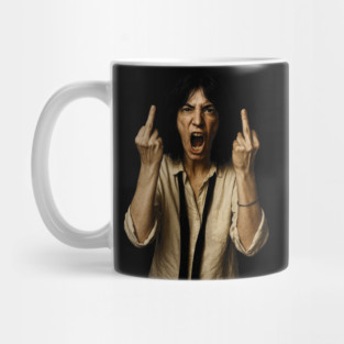 Patti Smith Flipping the Bird Mug