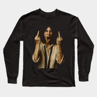 Patti Smith Flipping the Bird Long Sleeve T-Shirt