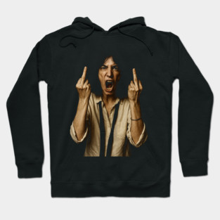 Patti Smith Flipping the Bird Hoodie
