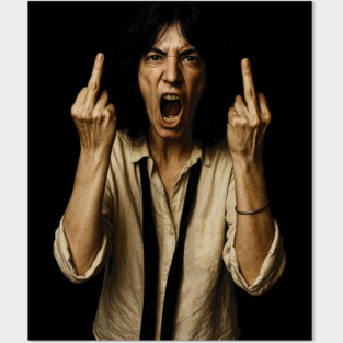 Patti Smith Flipping the Bird Posters and Art