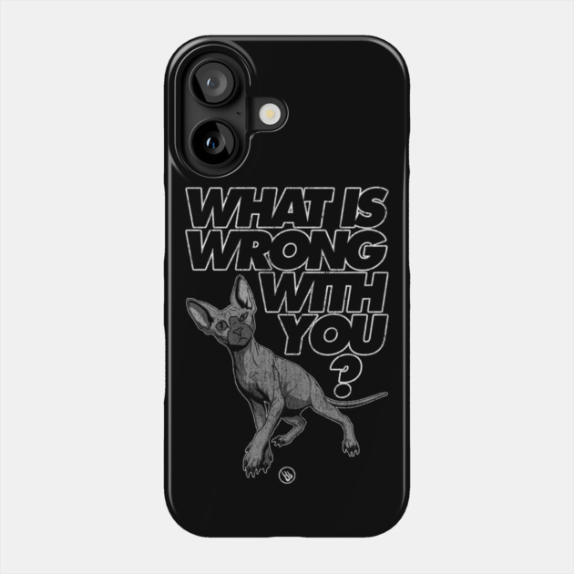 Curious Cat Phone Case by Wrongteeshirt