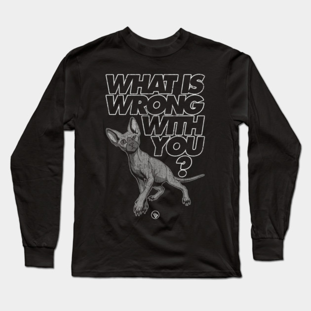 Curious Cat Long Sleeve T-Shirt by Wrongteeshirt