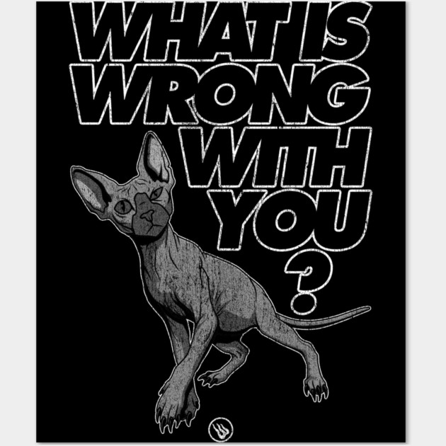 Curious Cat Wall Art by Wrongteeshirt