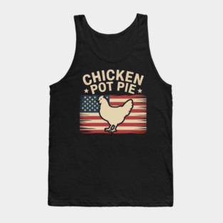 Retro Chicken Pot Pie Three of My Favorite Things Funny Tank Top