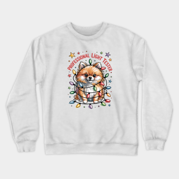 Pomeranian-Christmas-Dogs Crewneck Sweatshirt by JessArty