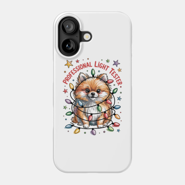 Pomeranian-Christmas-Dogs Phone Case by JessArty