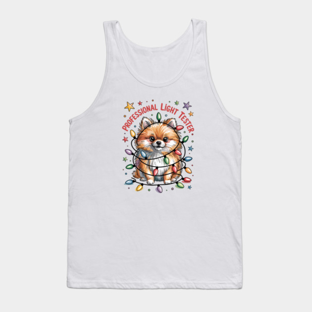 Pomeranian-Christmas-Dogs Tank Top by JessArty