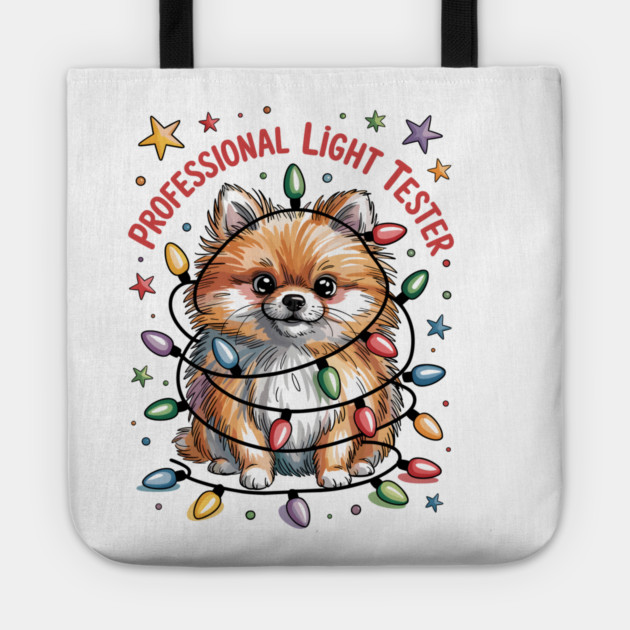 Pomeranian-Christmas-Dogs Tote by JessArty