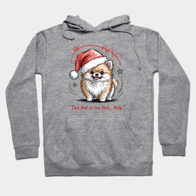 Pomeranian-Christmas-Dogs Hoodie by JessArty