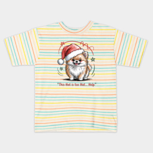 Pomeranian-Christmas-Dogs Kids T-Shirt