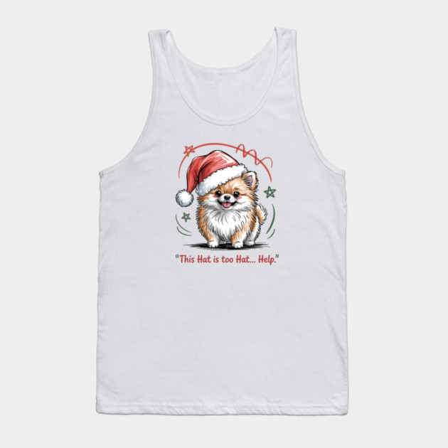 Pomeranian-Christmas-Dogs Tank Top by JessArty