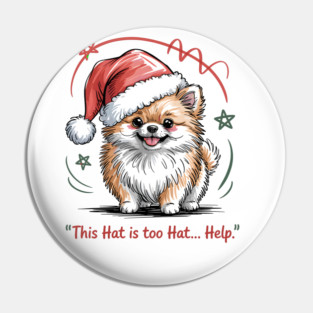 Pomeranian-Christmas-Dogs Pin