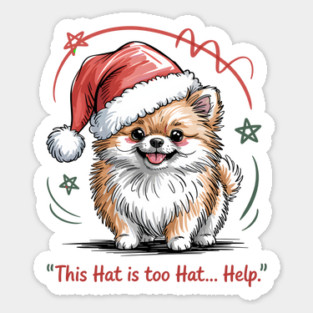 Pomeranian-Christmas-Dogs Magnet
