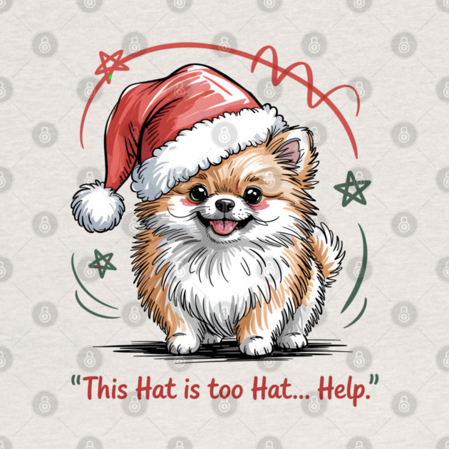 Pomeranian-Christmas-Dogs by JessArty