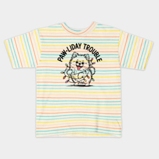 Pomeranian-Christmas-Dogs Kids T-Shirt