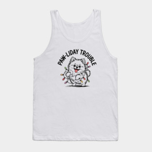 Pomeranian-Christmas-Dogs Tank Top