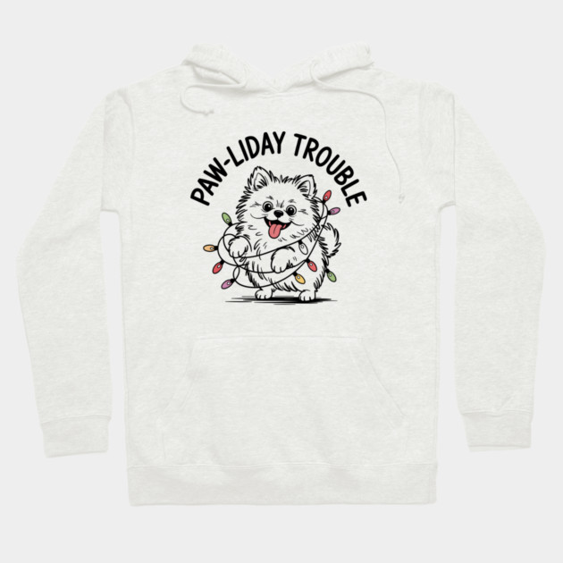 Pomeranian-Christmas-Dogs Hoodie by JessArty