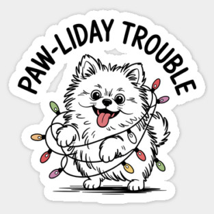 Pomeranian-Christmas-Dogs Magnet