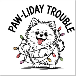 Pomeranian-Christmas-Dogs Posters and Art