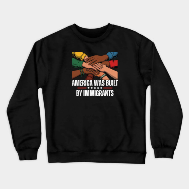 America Was Built By Immigrants Crewneck Sweatshirt by Charles's Store 8