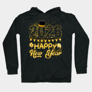 Happy New Year Party New Years Eve 2026 Fireworks Women Men Hoodie