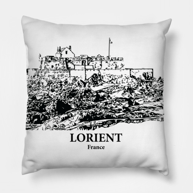 Lorient - France Pillow by Lakeric
