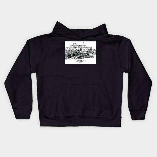 Lorient - France Kids Hoodie by Lakeric