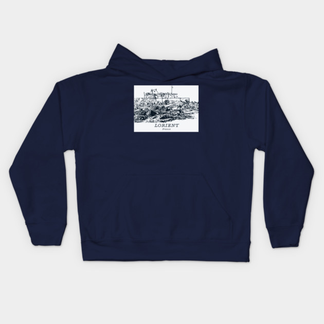 Lorient - France Kids Hoodie by Lakeric