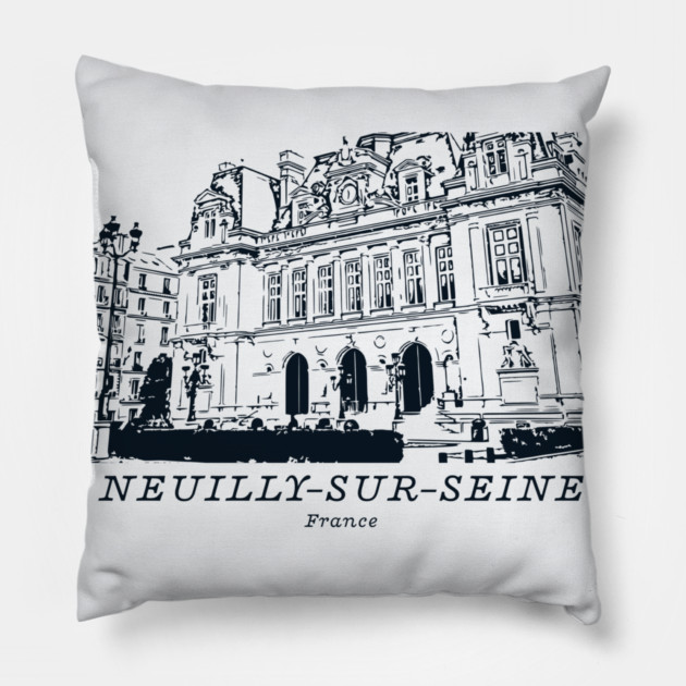 Neuilly-sur-Seine - France Pillow by Lakeric